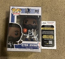 KYRIE IRVING SIGNED AUTOGRAPHED DALLAS MAVERICKS FUNKO POP 213 NBA JSA CERT  