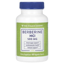 2 X The Vitamin Shoppe, Berberina HCl, 500 mg, 60 cápsulas vegetales - en todo el mundo