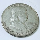1951 US Franklin 90% Silver Half Dollar Circulated Coin #6499