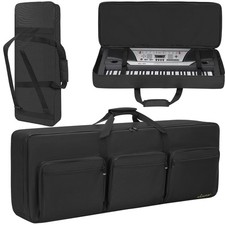 76 key Keyboard Case, Keyboard Gig Bag Case with Adjustable Straps and 6-Pocket
