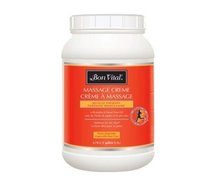 Bon Vital' Muscle Therapy Massage Creme 1-Gallon Massage Cream with Essentials
