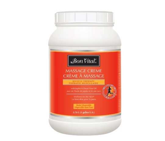 Bon Vital' Muscle Therapy Massage Creme 1-Gallon Massage Cream with Essentials