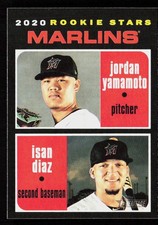 2020 Topps Heritage #369 Marlins 2020 Yamamoto / Diaz) RS, RC Rookie
