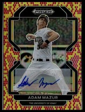 2022 Panini Prizm Draft Picks #PDP53 Adam Mazur Base Autographs Snake Skin #/15