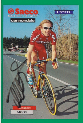 CYCLING cycling card ALEXANDRE MOOS team SAECO 1998 signed
