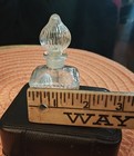 Vintage Antoinette  Glass Perfume Bottle With Stopper Faceted Mcm Empty — photo 9