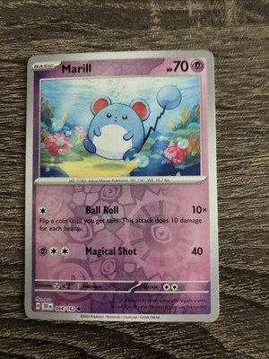 Pokemon Temporal Forces Reverse Holo 064/162 Marill
