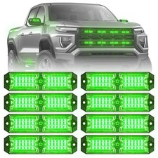 ELECHOI 8pcs 12-LED Emergency Strobe Light Ultra Slim Grille Flashing Warning Li