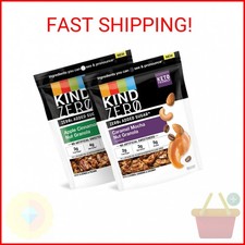 KIND Zero Added Sugar Keto Granola, Variety Pack, Apple Cinnamon Nut and Caramel