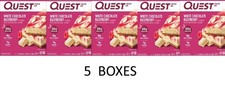 QUEST White Chocolate Raspberry Protein Bars - 4 Bars in a Box - 5 BOXES
