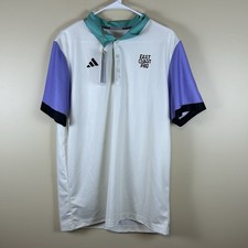 NWT Adidas Primegreen Golf Polo Men's Large Pastel Color Block UPF 50 New