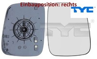 TYC 337-0083-1 Spiegelglas FüR AußEnspiegel Rechts FüR VW