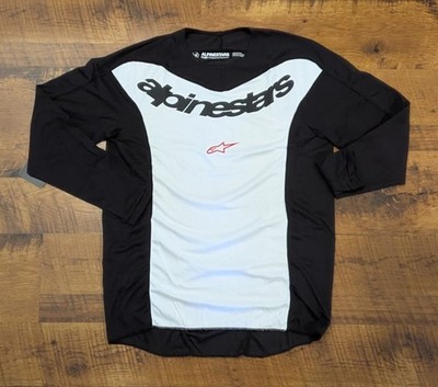 Alpine Star Men's Fluid Lurv Jersey White/Black Size Medium NEW