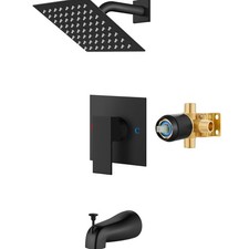 Shower Faucet Set with Tub Spout Bathtub Faucet Kit Shower Tub Faucet Set Com...