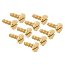 10pcs M4x12.5mm Knurled Thumb Screws Flat Tip Brass Bolts Grip Knobs Fasteners