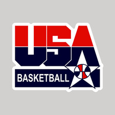 USA Basketball Sticker, 1992 Olympic Dream Team, Various Sizes