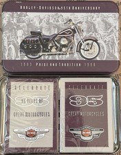 Vintage 1998 Harley-Davidson Playing Cards Collector Tin Sealed Decks 95 Years