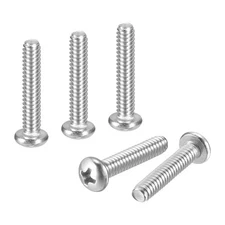 #10-24x1" Pan Head Machine Screws - 25pcs - 304 Stainless Steel -Silver