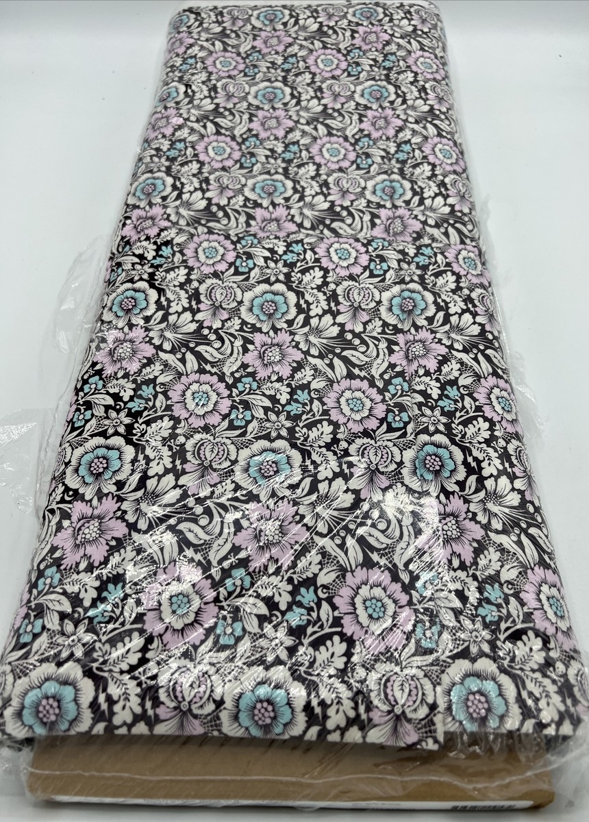 NEW TULA PINK NIGHTSHADE DEJA VU Mini Spider Bloom Neri HALLOWEEN