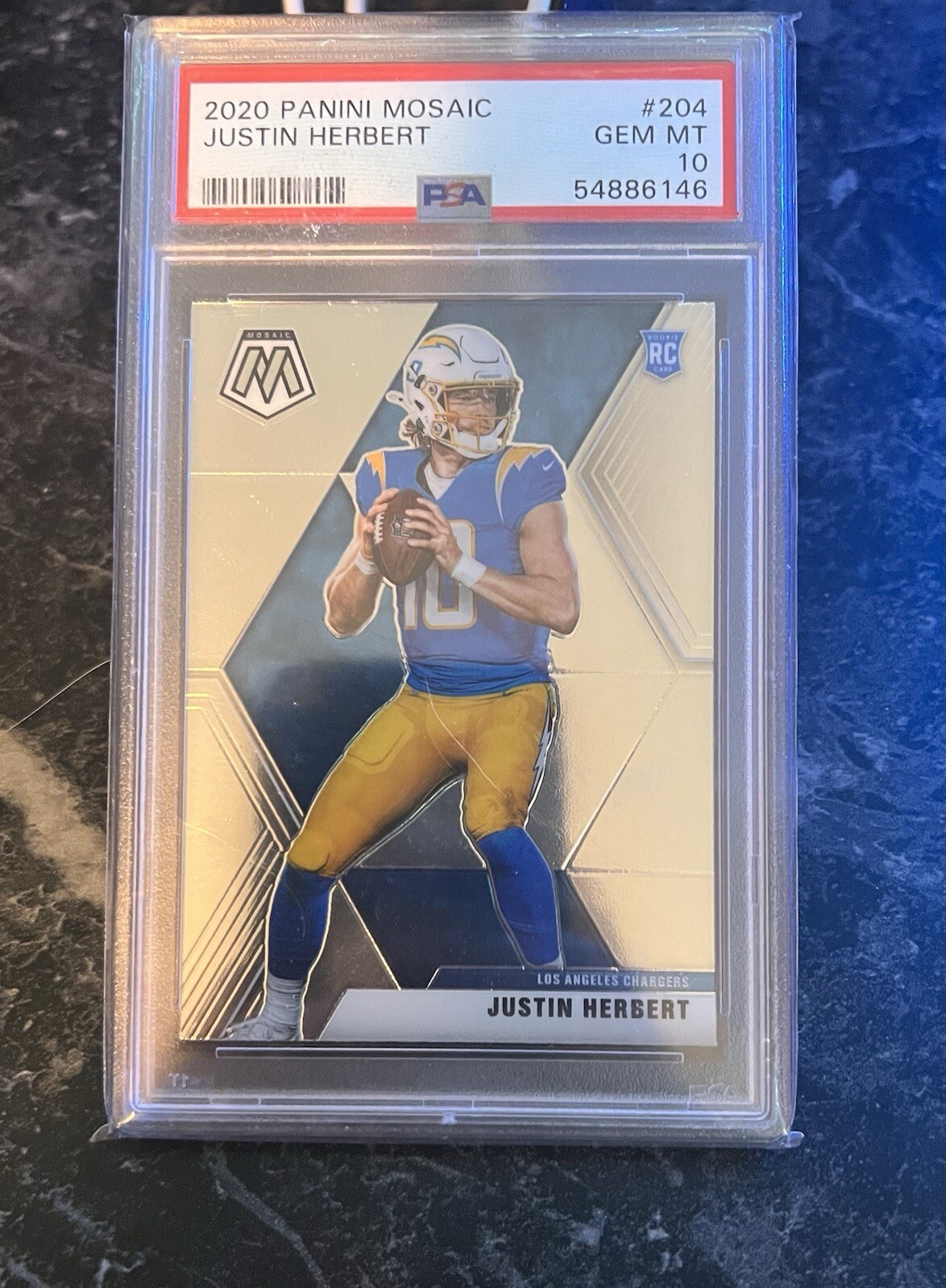 Justin Herbert 2020 Mosaic Rookie PSA 10