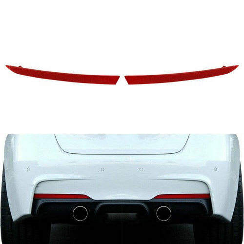 For BMW 3-Series F30 F31 M Sport 328i 335i Red Rear RH&LH Side Bumper Reflector - Picture 4 of 7