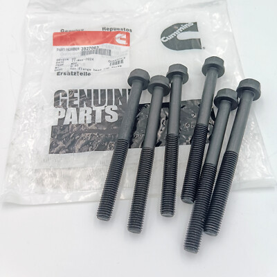 Genuine 6PCS 3927063 Cylinder Head Bolts For Dodge Cummins 98.5-15 5.9 & 6.7 24v