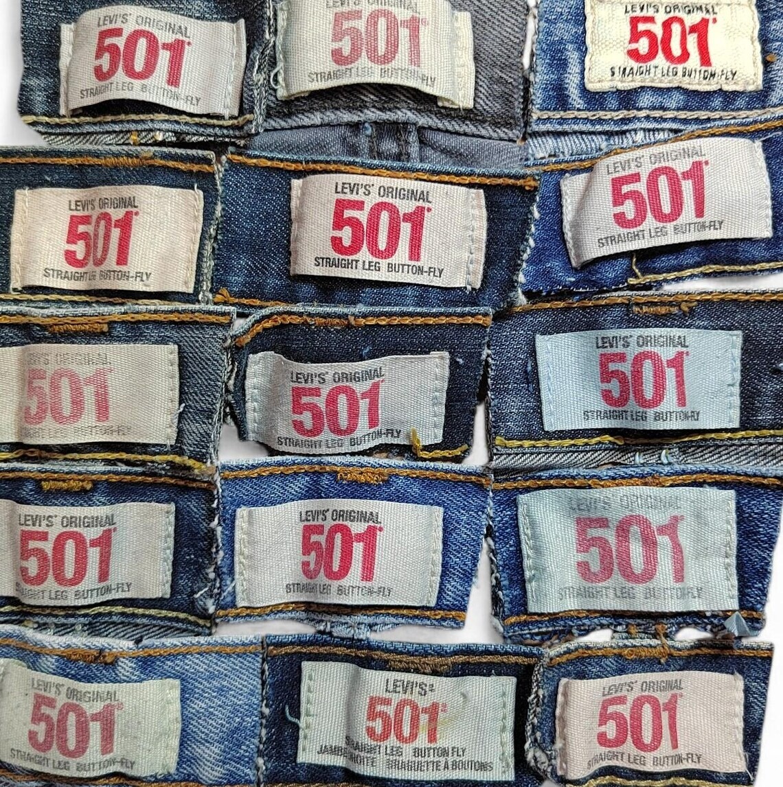 Levi's 501 Original Jeans Inside Label Replacement Tag Vintage
