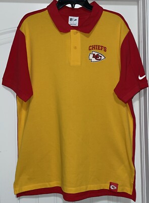 Nike Kansas City Chiefs NFL 2024 Blitz Pique University Red/Yellow Polo Large