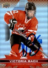 Victoria Bach Signed 2021-22 Upper Deck Tim Hortons Card PWHL Ottawa Charge