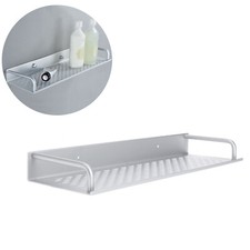 Space Aluminum Single Tier Bath Soap Shampoo Shelf Kitchen Condiment Holder