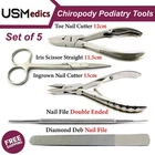 Manicure Pedicure Toenail Cutter Foot Diamond Deb Tools Podiatry Kit Instruments