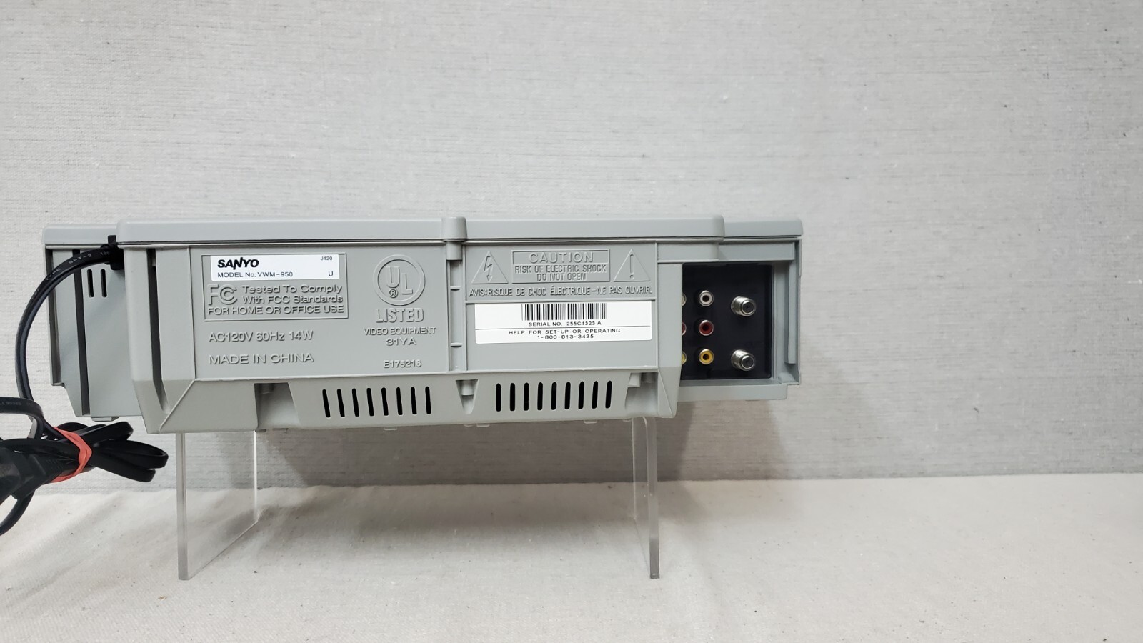 Sanyo 4Head Hi Fi VCR VWM950 with Remote & Manual 86483054266 eBay