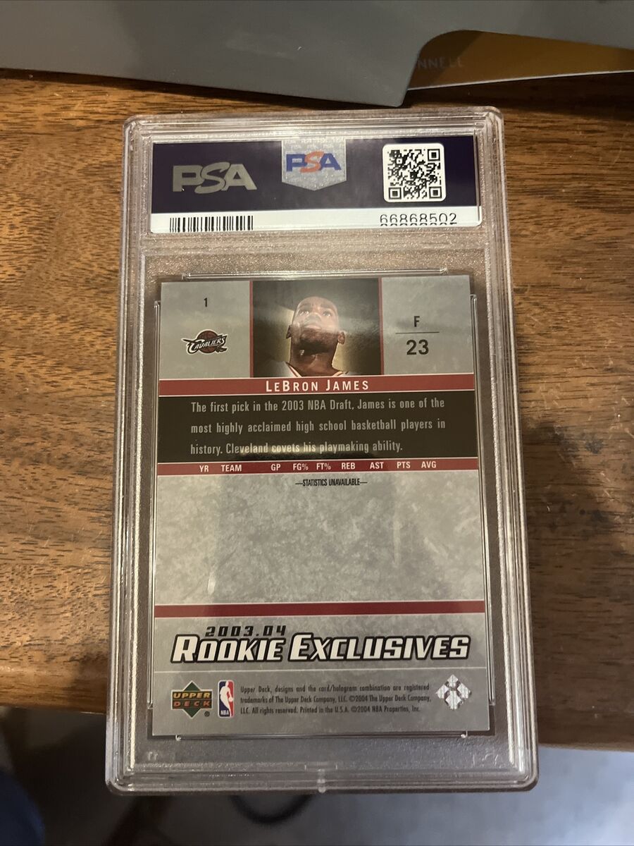 2003 Upper Deck Lebron James RC Rookie Exclusives PSA 9 Near 2003 Upper Deck Lebron James RC Rookie Exclusives PSA 9 Near