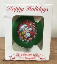 Vtg Campbells Soup 1995 Collectors Edition Glass Christmas Ornament Bauble Ball