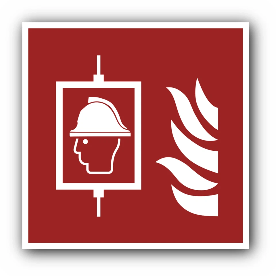ZEUNERT-SCHILDER Brandschutzschild, F017, Feuerwehraufzug, ASR A1.3,DIN EN ISO 7010
