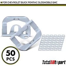 50Pcs Window Reveal Moulding Clip Retainer for Chevy Buick Pontiac 24mm Metal
