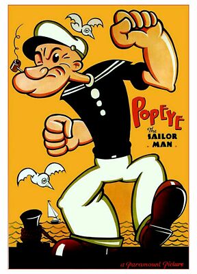 Plaque métal  Popeye   30 X 20 CM