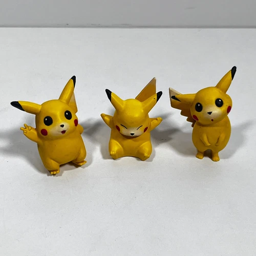Vintage Tomy Pokemon Pikachu Character Toy Figures Set 1990s Collectible