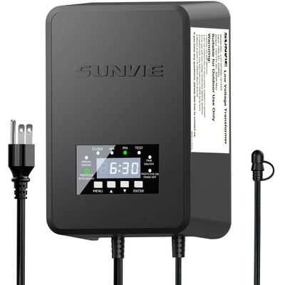SUNVIE 200W Landscape Lighting Transformer Outdoor Low Voltage Landscape Tran...