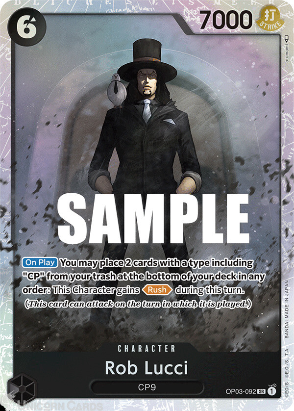 OP03-092 Rob Lucci :: Super Rare One Piece TCG Card :: OP03: Pillars of Strength