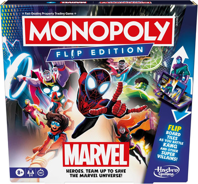 Flip Edition: Marvel Board Game | Ages 8 and up | 2 to 4 Players | Family Board 