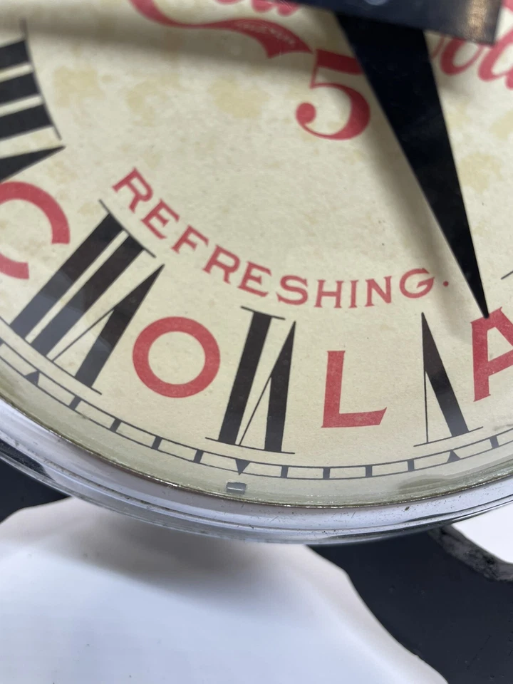RARO RELOJ SODA POP VINTAGE ORIGINAL 6” COCA COLA botón. ENROLLAMIENTO Foto 3 de 4