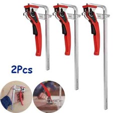 2 x Alloy Steel Quick Ratchet Track Saw Guide Rail Clamp for MFT Table Woodwork