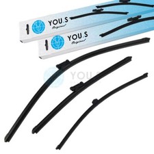 YOU.S Scheibenwischer Wischerblätter SET VORNE + HINTEN für AUDI A1 (8X1, 8XK)