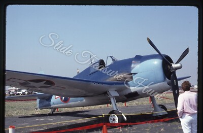 Grumman F6F Hellcat Aircraft 35mm Slide 1980s Kodachrome