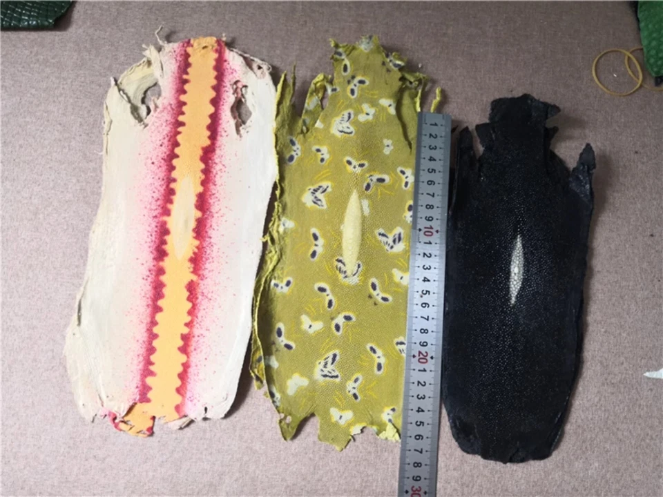 Настоящий неполированный скат шагреневая кожа рыба кожа скрывает шкуры сделай сам ремешок для часов - Изображение 2 из 4