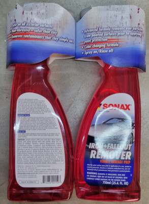 LOT 2 BOTTLES Sonax Iron+Fallout Remover 750ml Each ^