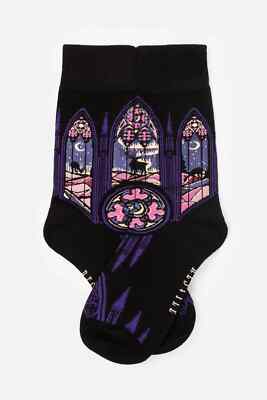 Restyle Gothic Socke - Northern Lights - Gothic Dark Academia Socken