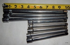 8 PCS Craftsman 10" OAL 6" OAL Socket Extensions 3/8" 3/4" Drive