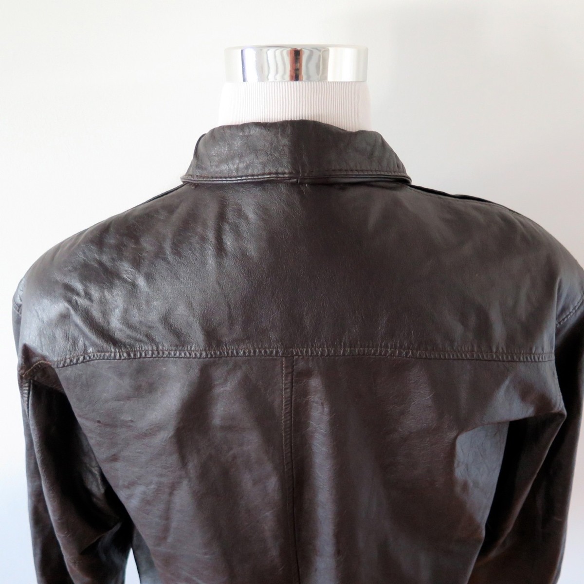 VINTAGE LEATHER JACKET A-2 FLIGHT JACKET AMERICAN BORN SIZE VINTAGE LEATHER JACKET A-2 FLIGHT JACKET AMERICAN BORN SIZE